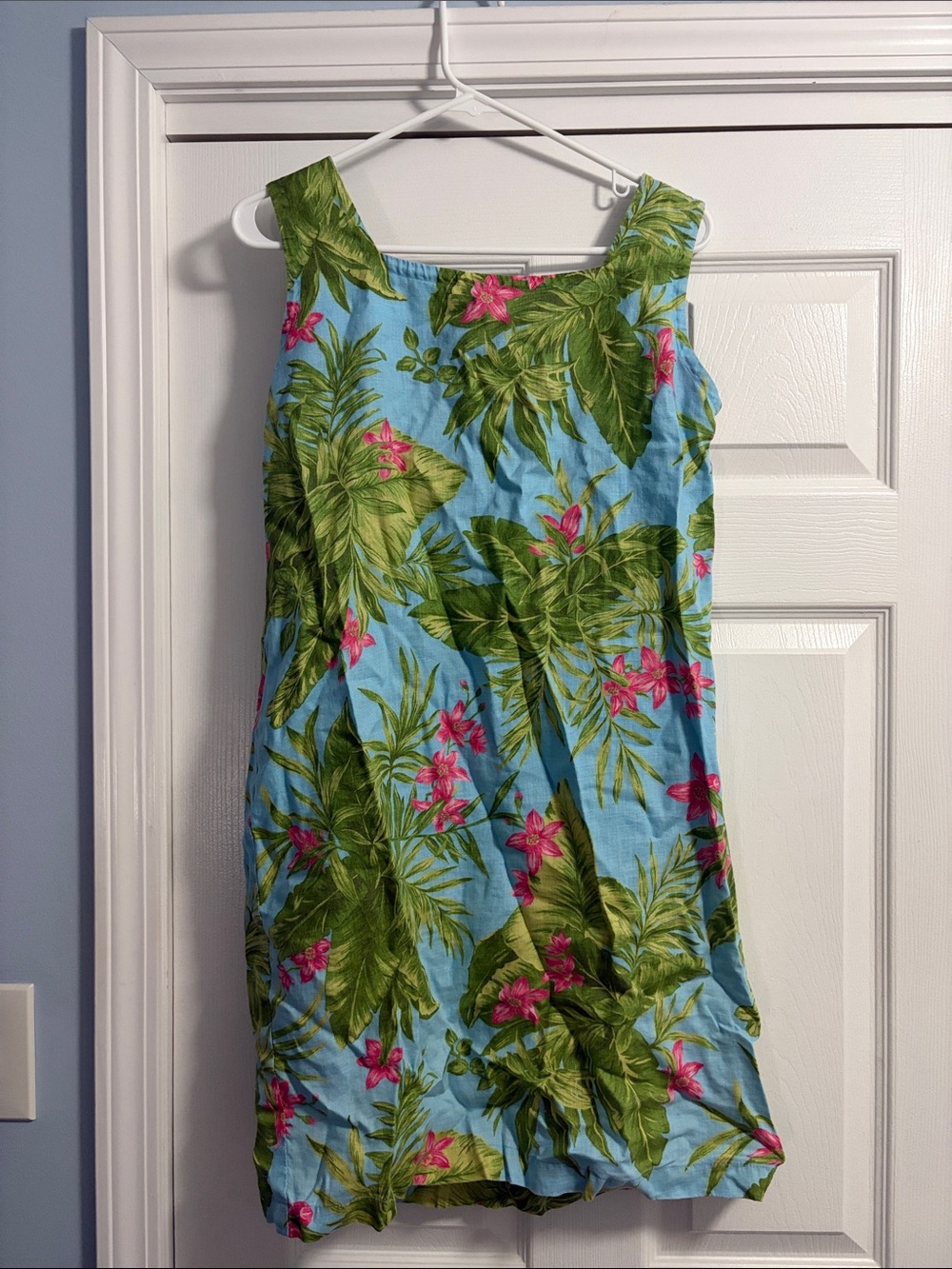 Jones New York Tropical Midi Dress - Light Blue, Green & Pink